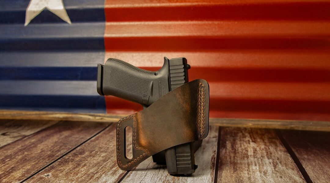 Photo firearm, holster